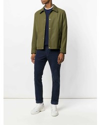 olivgrüne Shirtjacke von AMI Alexandre Mattiussi