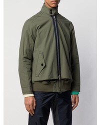 olivgrüne Shirtjacke von Sacai