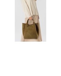 olivgrüne Shopper Tasche aus Leder von Abro