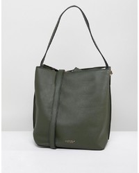 olivgrüne Shopper Tasche aus Leder von Carvela