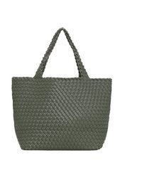 olivgrüne Shopper Tasche aus Leder von Ilse Jacobsen