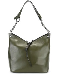 olivgrüne Shopper Tasche aus Leder von Jimmy Choo