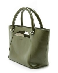 olivgrüne Shopper Tasche aus Leder von J.W.Anderson
