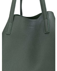 olivgrüne Shopper Tasche aus Leder von Jil Sander