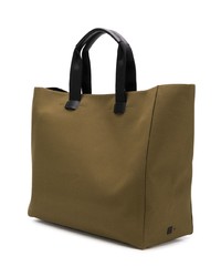 olivgrüne Shopper Tasche aus Leder von Troubadour