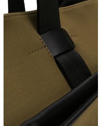 olivgrüne Shopper Tasche aus Leder von Troubadour