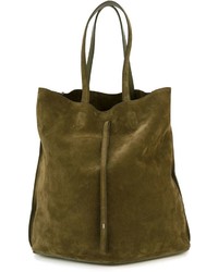 olivgrüne Shopper Tasche aus Leder von Maison Margiela