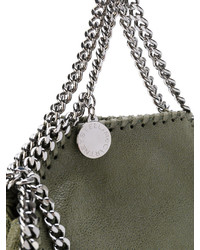 olivgrüne Shopper Tasche aus Leder von Stella McCartney