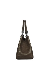 olivgrüne Shopper Tasche aus Leder von POON Switzerland