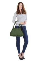 olivgrüne Shopper Tasche aus Leder von SAMANTHA LOOK