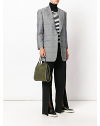 olivgrüne Shopper Tasche aus Leder von Stella McCartney