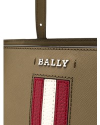 olivgrüne Shopper Tasche aus Leder von Bally