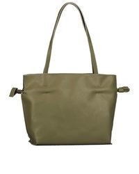 olivgrüne Shopper Tasche aus Leder von Tom Tailor