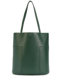 olivgrüne Shopper Tasche aus Leder von Tory Burch
