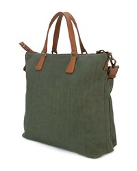 olivgrüne Shopper Tasche aus Segeltuch von Zanellato