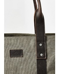 olivgrüne Shopper Tasche aus Segeltuch von Dreimaster