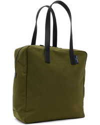 olivgrüne Shopper Tasche aus Segeltuch von Comme des Garcons Homme