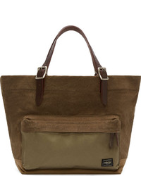 olivgrüne Shopper Tasche aus Segeltuch von Porter