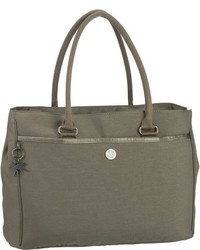 olivgrüne Shopper Tasche aus Segeltuch von Kipling