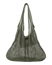 olivgrüne Shopper Tasche aus Segeltuch von Mae & Ivy