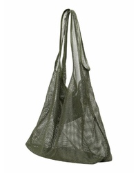 olivgrüne Shopper Tasche aus Segeltuch von Mae & Ivy