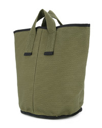 olivgrüne Shopper Tasche aus Segeltuch von Cabas