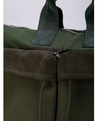 olivgrüne Shopper Tasche aus Segeltuch von Hender Scheme