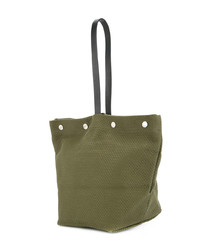 olivgrüne Shopper Tasche aus Segeltuch von Cabas
