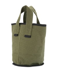 olivgrüne Shopper Tasche aus Segeltuch von Cabas