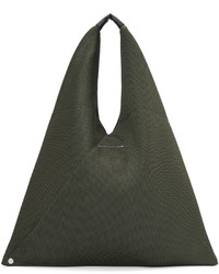 olivgrüne Shopper Tasche von MM6 MAISON MARGIELA