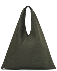 olivgrüne Shopper Tasche von MM6 MAISON MARGIELA