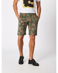 olivgrüne Shorts mit Blumenmuster von Pepe Jeans