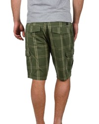 olivgrüne Shorts mit Schottenmuster von BLEND