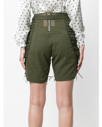 olivgrüne Shorts von Saint Laurent