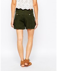 olivgrüne Shorts von Only