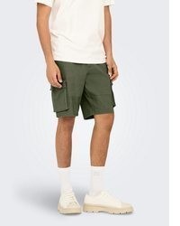 olivgrüne Shorts von ONLY & SONS