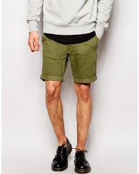 olivgrüne Shorts von Selected