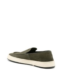 olivgrüne Slip-On Sneakers aus Wildleder von OSKLEN