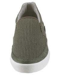 olivgrüne Slip-On Sneakers von Bugatti