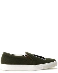 olivgrüne Slip-On Sneakers von Joshua Sanders