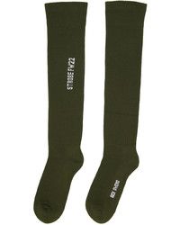 olivgrüne Socken von Rick Owens