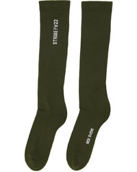 olivgrüne Socken von Rick Owens