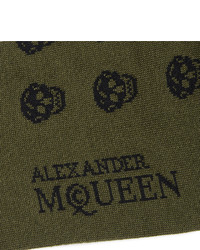 olivgrüne Socken von Alexander McQueen