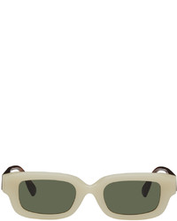 olivgrüne Sonnenbrille mit Leopardenmuster
