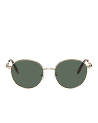 olivgrüne Sonnenbrille von Alexander McQueen