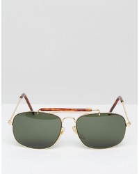 olivgrüne Sonnenbrille von Reclaimed Vintage