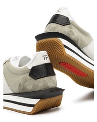 olivgrüne Sportschuhe von Tom Ford