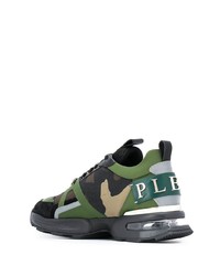 olivgrüne Sportschuhe von Philipp Plein