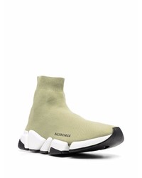 olivgrüne Sportschuhe von Balenciaga