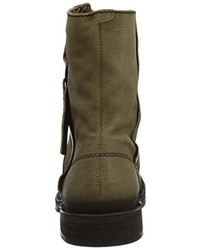 olivgrüne Stiefel von Fly London